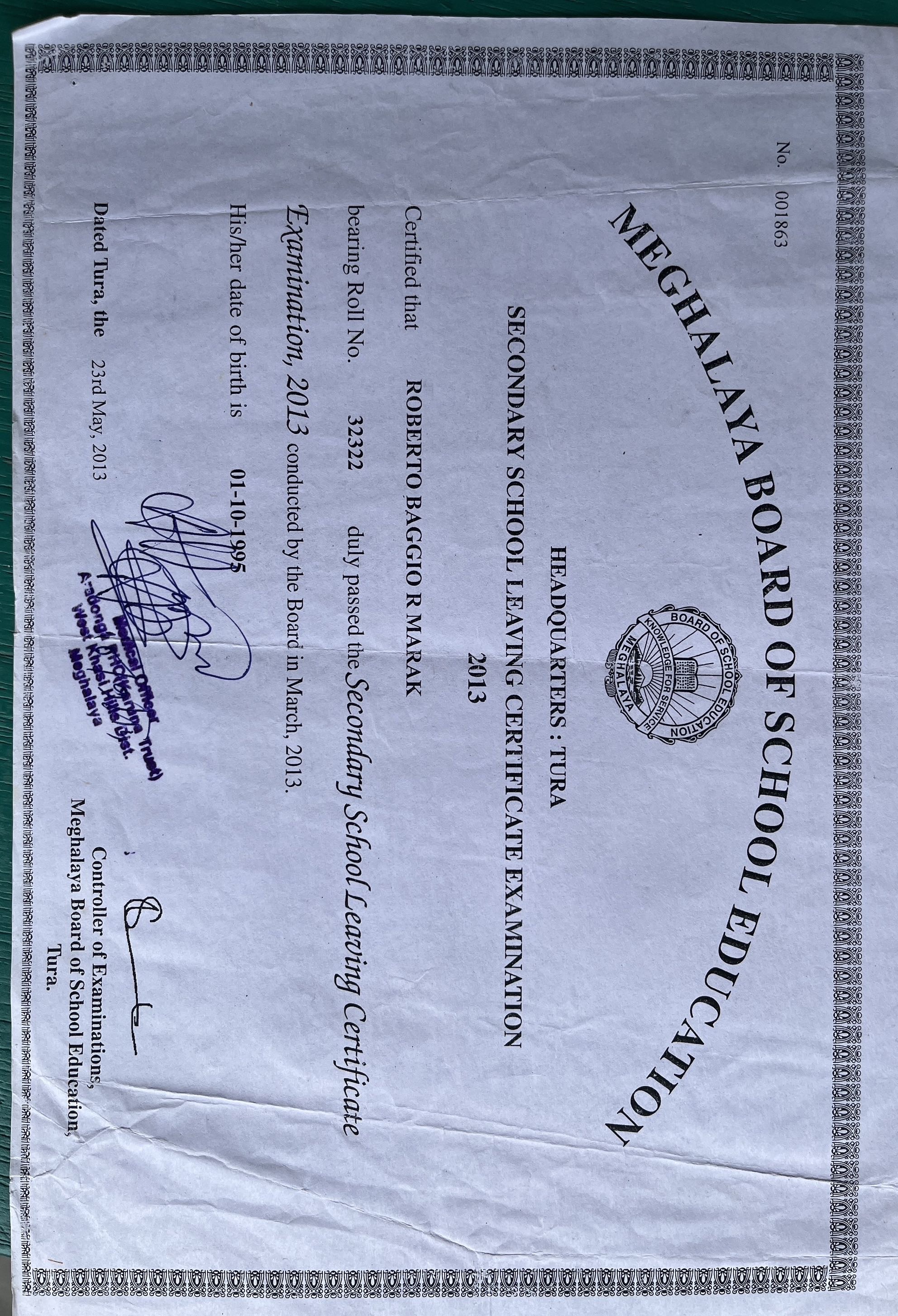 Scanned Copies of Your Academic Certificates and Marksheets